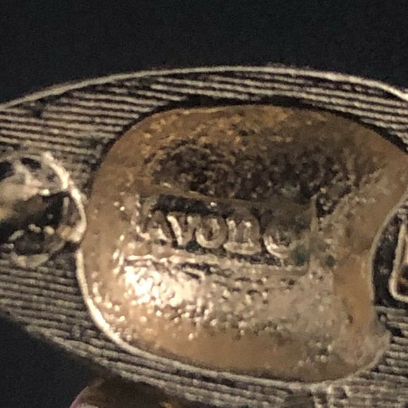 Vintage 70s Avon Midas Mouse Rhinestone Eyes Tail Gold Pin - Picture 7 of 9